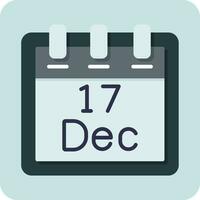 December 17 Vector Icon