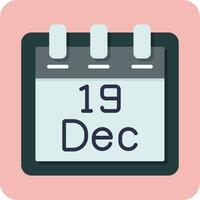 December 19 Vector Icon