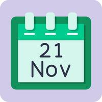 November 21 Vector Icon