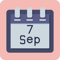 September 7 Vector Icon