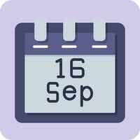 September 16 Vector Icon