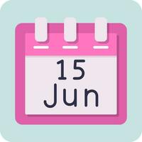 June 15 Vector Icon