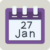 January 27 Vector Icon