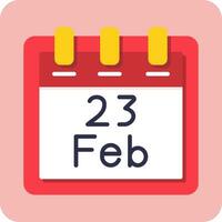 February 23 Vector Icon