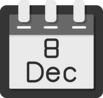 December 8 Vector Icon