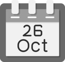 October 26 Vector Icon