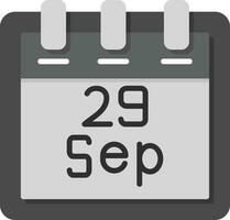 September 29 Vector Icon