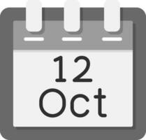 October 12 Vector Icon