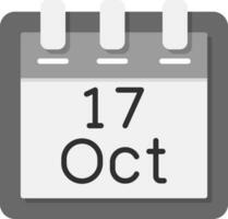 October 17 Vector Icon