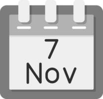 noviembre 7 7 vector icono
