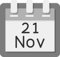 November 21 Vector Icon