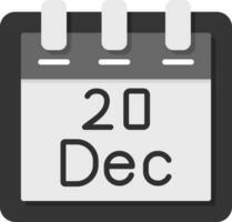 December 20 Vector Icon