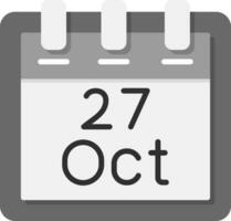 October 27 Vector Icon