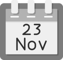 noviembre 23 vector icono