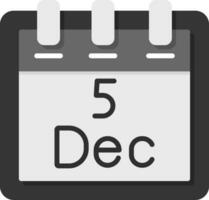 December 5 Vector Icon