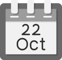 October 22 Vector Icon