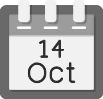 October 14 Vector Icon