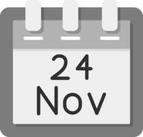 noviembre 24 vector icono