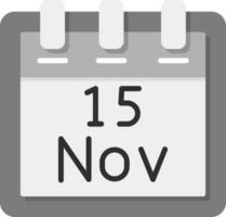 noviembre 15 vector icono