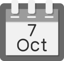 October 7 Vector Icon