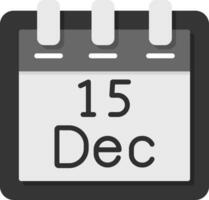 diciembre 15 vector icono