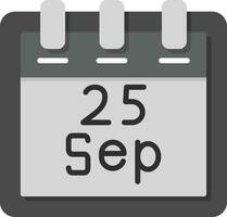 September 25 Vector Icon