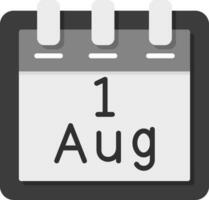 August 1 Vector Icon