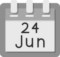 junio 24 vector icono