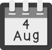 August 4 Vector Icon