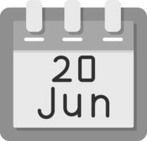 June 20 Vector Icon