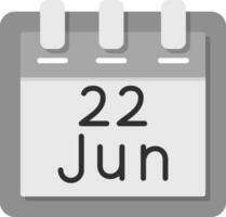 June 22 Vector Icon