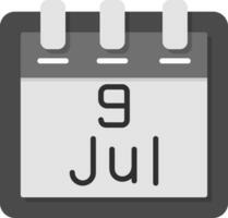 July 9 Vector Icon