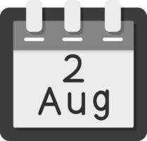 August 2 Vector Icon