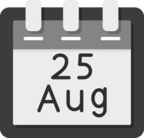 August 25 Vector Icon