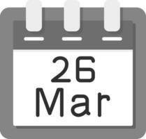 March 26 Vector Icon