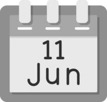 June 11 Vector Icon