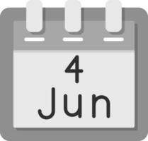 June 4 Vector Icon