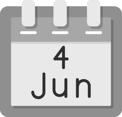 June 4 Vector Icon