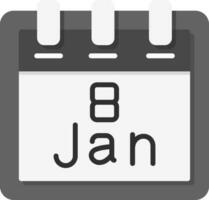 January 8 Vector Icon