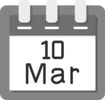 March 10 Vector Icon