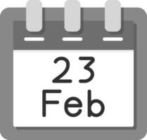 February 23 Vector Icon