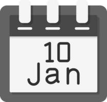 January 10 Vector Icon