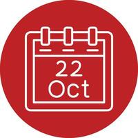 October 22 Vector Icon