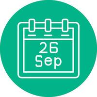 September 26 Vector Icon