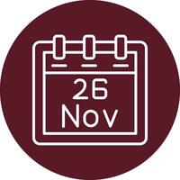 November 26 Vector Icon