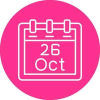 October 26 Vector Icon
