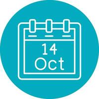 October 14 Vector Icon