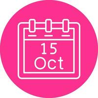 October 15 Vector Icon