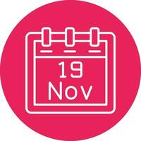 November 19 Vector Icon