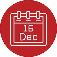 December 16 Vector Icon